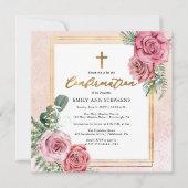 Elegant roze | Bevestiging van goudvlies-Lijst-mei Kaart (Voorkant)