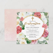 Elegant roze | Bevestiging van goudvlies-Lijst-mei Kaart (Voorkant / Achterkant)