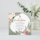 Elegant roze | Bevestiging van goudvlies-Lijst-mei Kaart (Staand voorkant)