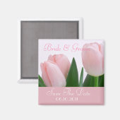 Elegant Roze Bewaar de datummagneet Magneet (Voorkant / Achterkant)