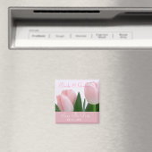 Elegant Roze Bewaar de datummagneet Magneet (Insitu (Vaatwasser))