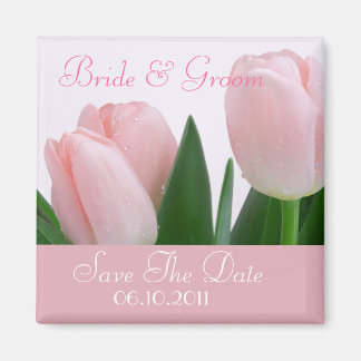 Elegant Roze Bewaar de datummagneet Magneet