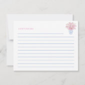 Elegant Roze Blauw Advies voor Moeder Baby shower Kaart (Achterkant)