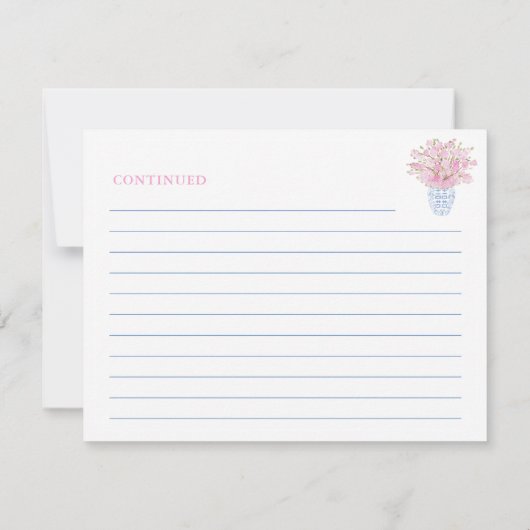 Elegant Roze Blauw Advies voor Moeder Baby shower Kaart (Achterkant)