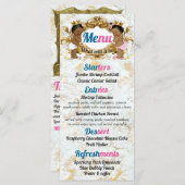 Elegant Roze|Blauw Afrikaans Geslacht Onthullen Fo Menu (Voorkant / Achterkant)