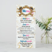 Elegant Roze|Blauw Afrikaans Geslacht Onthullen Fo Menu (Staand voorkant)