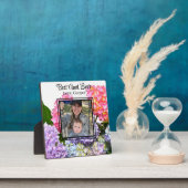 Elegant roze blauw geel groen bloemenhortensia's fotoplaat (Insitu)