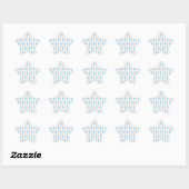 Elegant Roze Blauw Monogrammed Fun Letter Patroon Ster Sticker (Vel)
