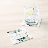 Elegant Roze Blauw Roos Waterverf Vrijgezellenfees Kartonnen Onderzetters (Insitu)