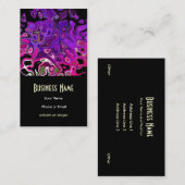 Elegant roze, blauw, wit, zwart Visitekaartje (Voorkant / Achterkant)