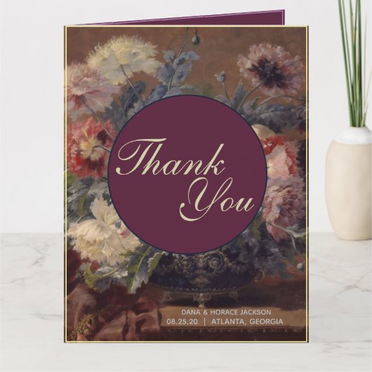 Elegant Roze Blauwe Biva mandje pinda's Bedankkaart (Voorkant)