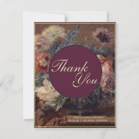 Elegant Roze Blauwe Biva mandje pinda's Bedankkaart (Voorkant)