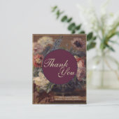 Elegant Roze Blauwe Biva mandje pinda's Bedankkaart (Staand voorkant)