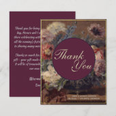 Elegant Roze Blauwe Biva mandje pinda's Bedankkaart (Voorkant / Achterkant)