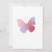 Elegant roze blauwe vlinder Birthday Bedankkaart (Achterkant)