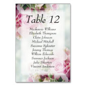 Elegant Roze & Blauwgroen Bloemen Bruiloft Zitkaar Kaart (Achterkant)