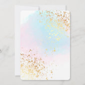 Elegant roze Blauwgroen Waterverf Gold Confetti We Kaart (Achterkant)