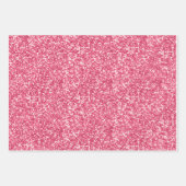 Elegant Roze Bling Silver Glitter Gift Inpakpapier Vel (Voorkant 3)