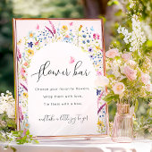 Elegant Roze Bloem Bar Teken Poster