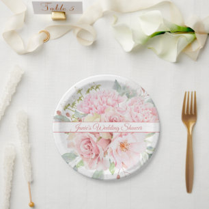 Elegant roze bloem Bouquet speciale gebeurtenis Papieren Bordje