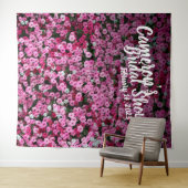 Elegant Roze Bloem Bruidsfeest Backdrop Wandkleed (In Situ (horizontaal))