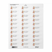 Elegant Roze Bloem Bruidsfeest Retourlabel Etiket (Full Sheet)