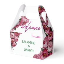 Elegant roze bloem bruiloft welkom bord