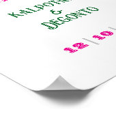 Elegant roze bloem bruiloft welkom bord poster (Hoek)