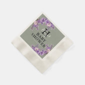 Elegant roze bloem munt cocktail papier servet (Hoek)