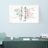 Elegant Roze Bloem Vrijgezellenfeest Spandoek (Beurs)