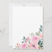 Elegant roze bloemblaadje islamitisch moslim bruil kaart (Achterkant)