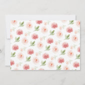 Elegant Roze Bloemen Advies en Wensen Kaart (Achterkant)