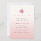 Elegant Roze Bloemen Afstudeerfeest 2025 Kaart (Voorkant)