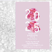 Elegant roze Bloemen Afstuderen Uitnodiging Magnetische Uitnodiging