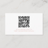 Elegant roze bloemen Baby shower register Informatiekaartje (Achterkant)