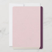 Elegant Roze Bloemen  Boek Hoesje Bruiloft Kaart (Achterkant)