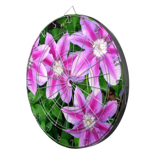 Elegant roze bloemen boho groen dartbord (Voorkant Rechts)