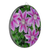 Elegant roze bloemen boho groen dartbord (Voorkant Links)
