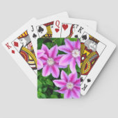 Elegant roze bloemen boho groen speelkaarten (Achterkant)