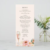 Elegant Roze Bloemen Champagne Vrijgezellenfeest M (Staand voorkant)