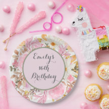 Elegant Roze Bloemen Custom Party