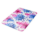 Elegant Roze Bloemen Damaskpatroon Badmat (Gekanteld)