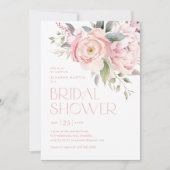 Elegant roze bloemen groen tuin Vrijgezellenfeest Kaart (Voorkant)