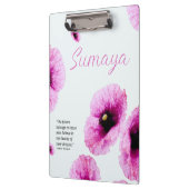 Elegant Roze Bloemen Klembord (Links)