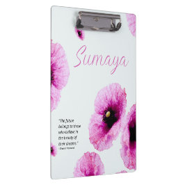 Elegant Roze Bloemen Klembord