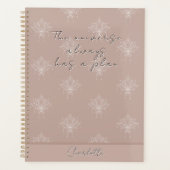 Elegant Roze  Bloemen Lotus Universum Plan Planner (Voorkant)