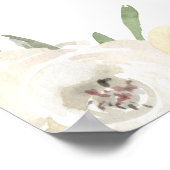 Elegant Roze Bloemen Meisje Baby shower Welkom Poster (Hoek)