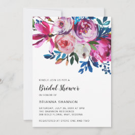 Elegant Roze Bloemen Modern Vrijgezellenfeest Kaart