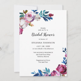 Elegant Roze Bloemen Modern Vrijgezellenfeest Kaart