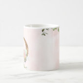 Elegant Roze Bloemen Monogram D Koffie Mok (Center)